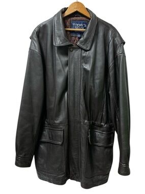 Today’s Man Vintage Dark Brown Leather Coat - Classic Men's Outerwear